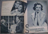 OSTATNIA SPRAWA TRENTA -film prod.angielskiej -program kinowy -lata 50-te