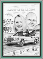 Karykatura ze zdjęcia na rocznicę ślubu PROMOCJA