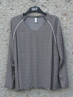 Friendtex czarno-biała wzorzysta damska bluzka XXL