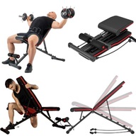 ŁAWKA TRENINGOWA REGULOWANA SKŁADANA WIELOFUNKCYJNA ZE STOJAKAMI HOP-SPORT