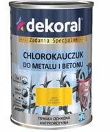 Dekoral Chlorokauczuk Farba do metalu i betonu Żółty RAL 1007 0,9L