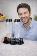 OCIEKACZ NA 2 BUTELKI SPINEL SODA CZARNY STREAM STOJAK