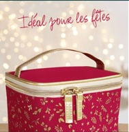 Yves Rocher kosmetyczka kuferek czerwono złota świąteczna