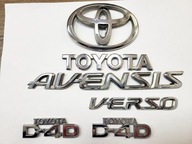 ZNACZEK EMBLEMAT LOGO NAPIS TYŁ 105x72 TOYOTA AVENSIS VERSO D4D D-4D