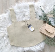 NOWY dzianinowy top crop 40 L