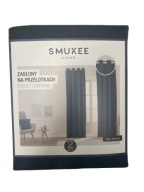 Zasłony na przelotkach granatowe granat welwetowe kółka 140cm x 250 cm 2szt