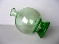 Polska Przedwojenna Karafka ARTDECO Zieleń URANOWA Huta Niemen ~ HORTENSJA