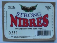 ETYKIETA PIWO JASNE PEŁNE NIBRES STRONG BROWAR KONSTANCIN