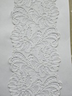 Koronka Francuska elastyczna biała szerokość 13cm.