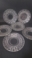 6 x talerz deserowy stare szklane talerze vintage design
