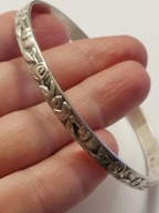 Srebrna stara bransoletka Rytosztuka pąki róż