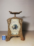 Stara waga naciskowa pionowa zegarowa KOBIETA I MĘŻCZYZNA