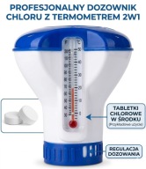 DOZOWNIK CHEMII BASENOWEJ TERMOMETR BOJA PŁYWAK DO TABLETEK CHLORU DUŻY