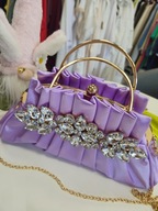 Torebka wizytowa fioletowa, kamienie !!!