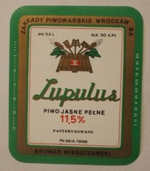 ETYKIETA - BROWAR MIESZCZAŃSKI WROCŁAW - Lupulus - PIWO JASNE PEŁNE PASTERY