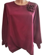 Bluzka z różą w kolorze bordowym świąteczna r. L