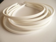 Opaska kauczukowa biała z ząbkami 6 szt.