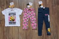 t-shirt + legginsy 3/4 + legginsy NOWE komplet 104 Minions