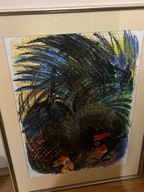 Ewa Narkiewicz-Niedbalec obraz Koguty Pastelami 2