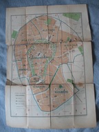 PLAN MIASTA KRAKOWA WYDANIE JÓZEFA JEZIERSKIEGO LITOGRAFIA przedw. MAPA