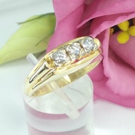PIERSCIONEK Z 3 BRYLANTAMI 0,42ct ROZMIAR 21 OKAZJA