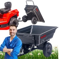 PRZYCZEPKA OGRODOWA DO TRAKTORKA DO KOSIARKI WÓZEK PRZYCZEPA 400L DO OGRODU