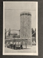 WYSTAWA ZIEM ODZYSKANYCH "Wieża wiader" na dziedzińcu Wrocław 1948 INGOS