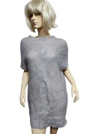 SOLAR ciepły długi sweter tunika wełna moher 36