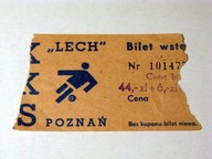 KKS Lech Poznań - PRL - bilet na mecz piłki nożnej 32