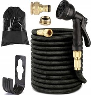 WĄŻ OGRODOWY ROZCIĄGLIWY ELASTYCZNY PISTOLET ZŁĄCZKI UCHWYT MOCNY 8w1 30m