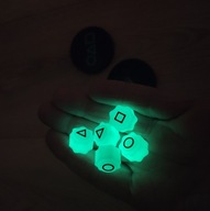 Gonggi ze Squid Game 2 - Świecące w ciemności biało-zielone