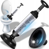 PRZEPYCHACZ POMPKA GUMOWA DO UDRAŻNIANIA RUR KANALIZACJI ZATORÓW WC SYFONU