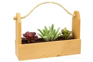 Planter-siewnik ze sznurkiem – drewniana doniczka dekoracyjna