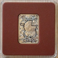 PAMIĄTKA CHRZTU ŚW - ŚWIĘTEGO - SREBRO + 2 CERTYFIKATY, NUMIZMAT, MENNICZA