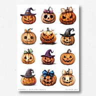 Dyniowa magia - elementy do wycięcia do kartek i dekoracji na Halloween