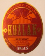ETYKIETA - KOŹLAK RUBINOWY - KLASYCZNY KOŹLAK - LEGENDARNE CIEMNE PIWO