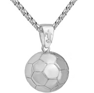 Naszyjnik wisiorek łańcuszek srebrna Piłka nożna soccer football