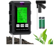 Wigearss miernik gleby 6w1 pH wilgotność światło płodność tester roślin LCD