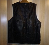 KAMIZELKA SKÓRZANA SKÓRA NATURALNA OWCZA MĘSKA POLO COLLECTION XXL JAK NOWA