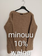 Sweter minouu M domieszką wełny gruby
