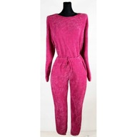 KOMPLET DRESOWY BLUZA DŁUGIE SPODNIE ciepły sweterkowy PLUSZ RÓŻ VINTAGE