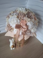 Flower Box Bukiet w Pudełku Elegancki Prezent Kwiaty Dekoracja