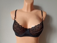 Śliczny biustonosz L-575/516 koronkowy czarny 80B