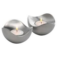 GEORG JENSEN ŚWIECZNIKI BLOOM 2x danish design UNIKAT VINTAGE INOX