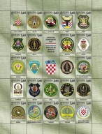 Chorwacja 2019 Znaczki Ark 1406-26 ** policja odznaki owady zwierzęta ptaki