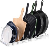 ORGANIZER NA PATELNIE UCHWYT REGULOWANY STOJAK KUCHENNY STOJAK 8 PRZEGRÓDEK