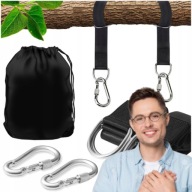 PASY DO HAMAKA MOCOWANIE DO HUŚTAWKI ZESTAW LINKI TAŚMY OSŁONY KARABIŃCZYKI