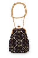 Torebka handmade damska vintage na łańcuszku upcycling z bluzki Atmosphere