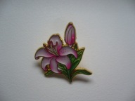PIN PRZYPINKA BROSZKA KWIAT KWIATY LILIA LILIE