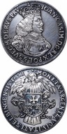 TALAR ELBLĄSKI Z 1651 ROKU-JAN II KAZIMIERZ WAZA,NEFRYT,SREBRO,REPLIKA